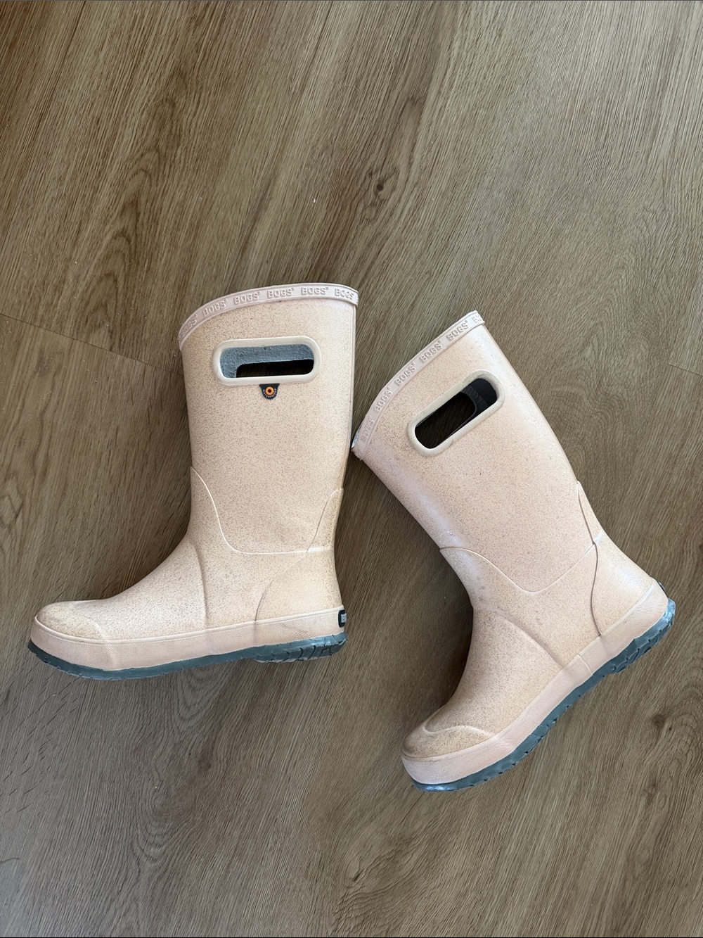 Girls Glitter Dusty Pink Bogs